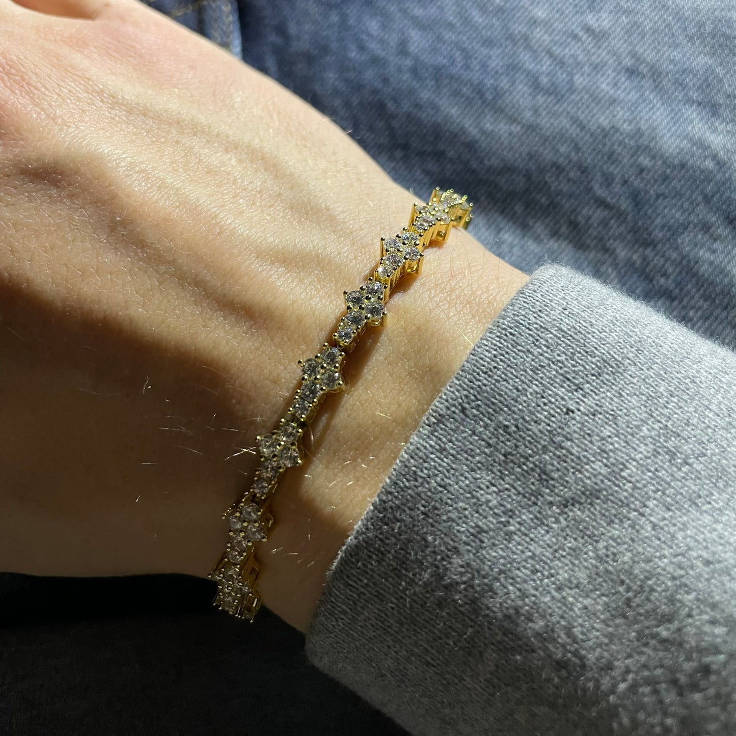 Mini Cross Tennis Bracelet